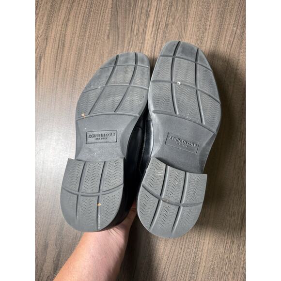 Kenneth Cole Black Leather Slip-on Men’s Dress Shoes Square Toe 8.5‎ - Picture 5 of 6